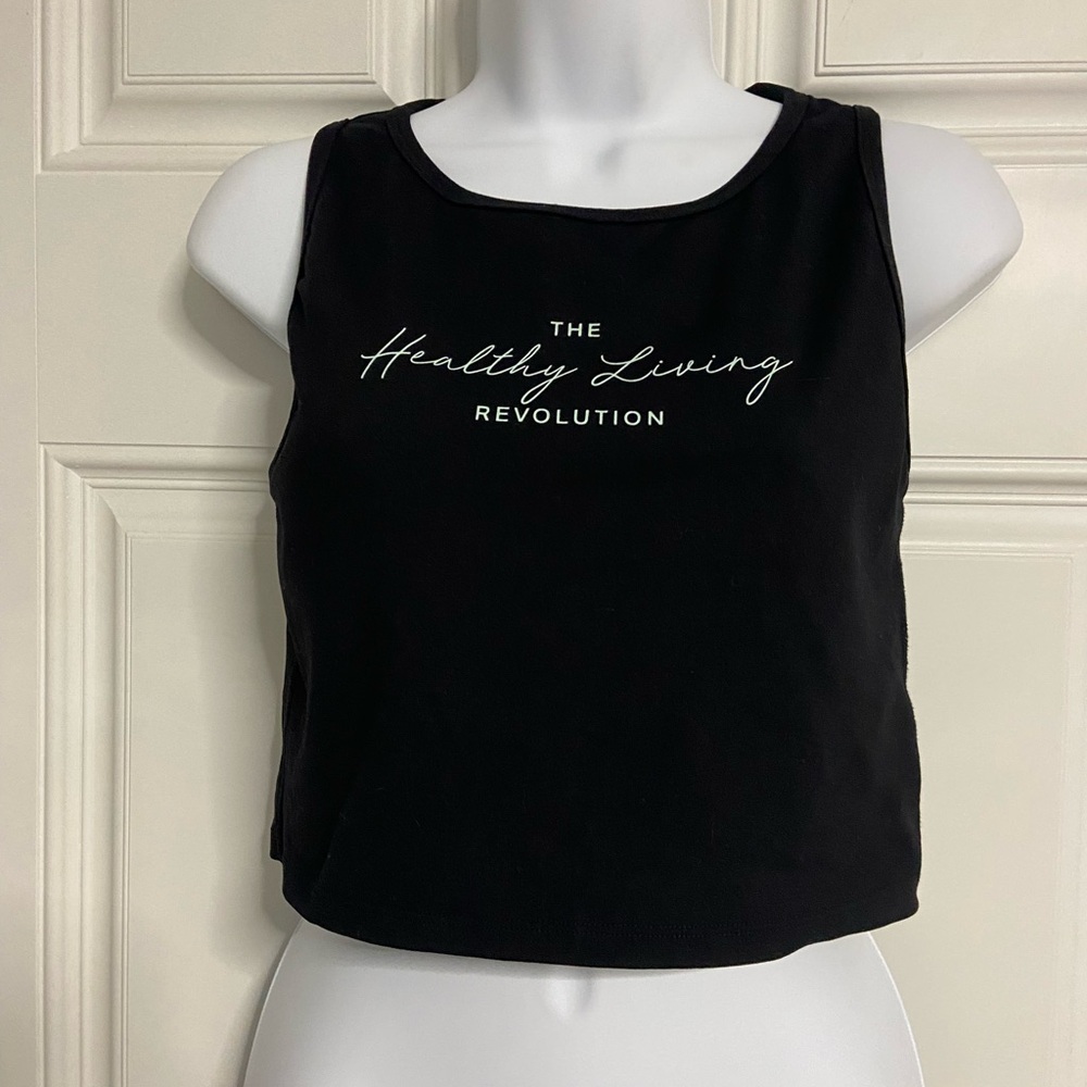 MONAT GEAR Black Cropped Active Tank Bra